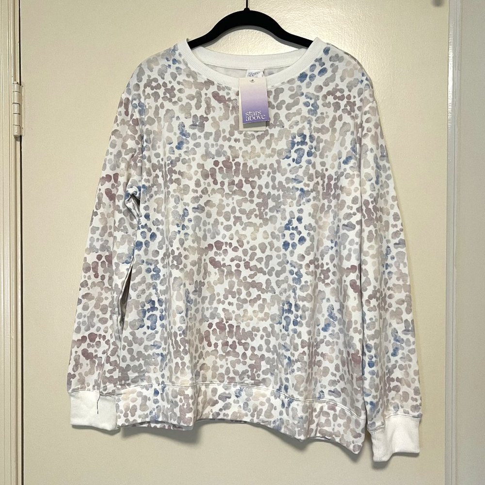 Stars Above Animal Print Soft Fleece Sweatshirt